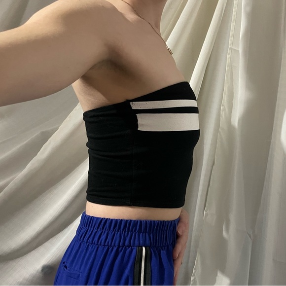 White stripe tube top crop - Picture 3 of 8